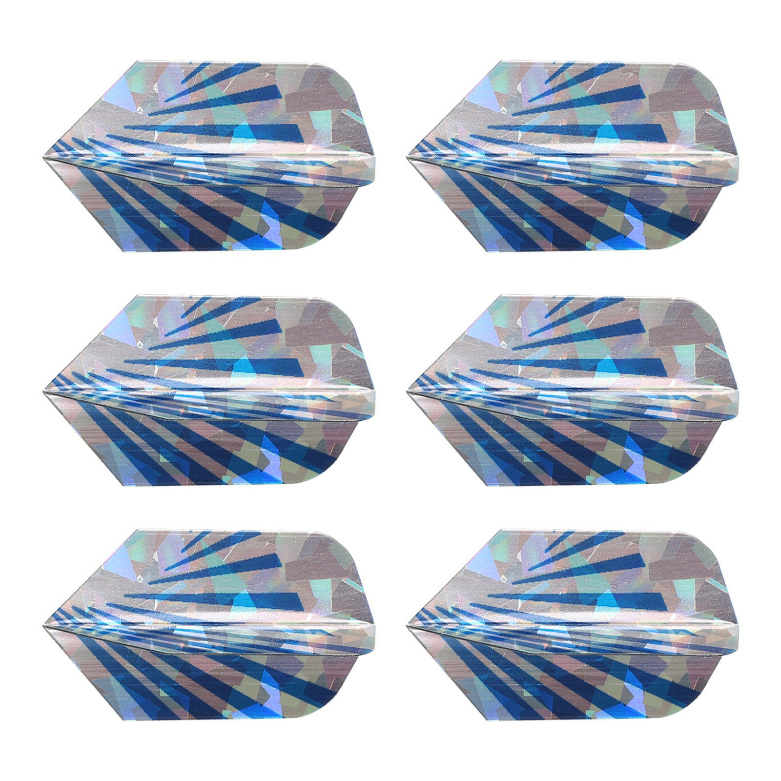 6Pcs Dart Shaft Rings,PET Unique Design Dart Accessory(Blue Silver Tone)
