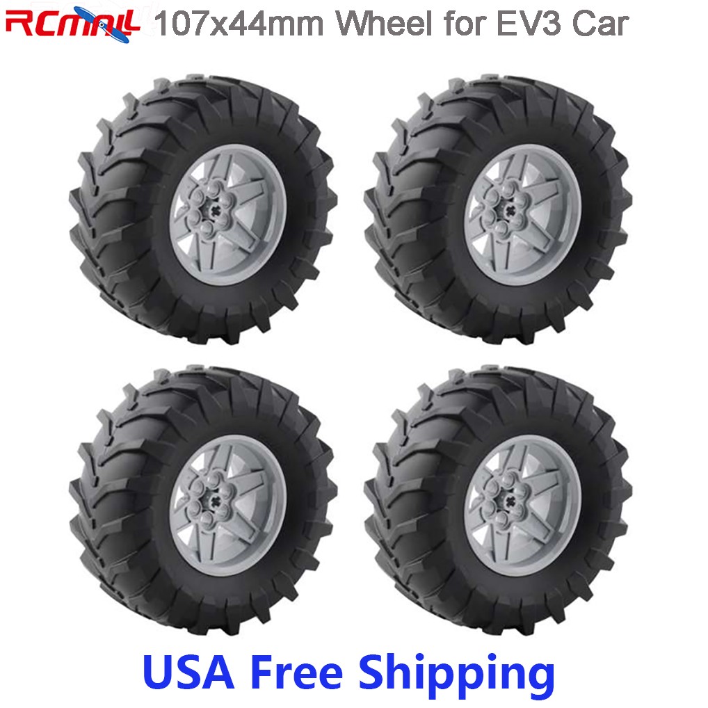 For EV3 Remote Control Climbing Car Chassis Blocks Tire Wheel Parts 107x44mm USA