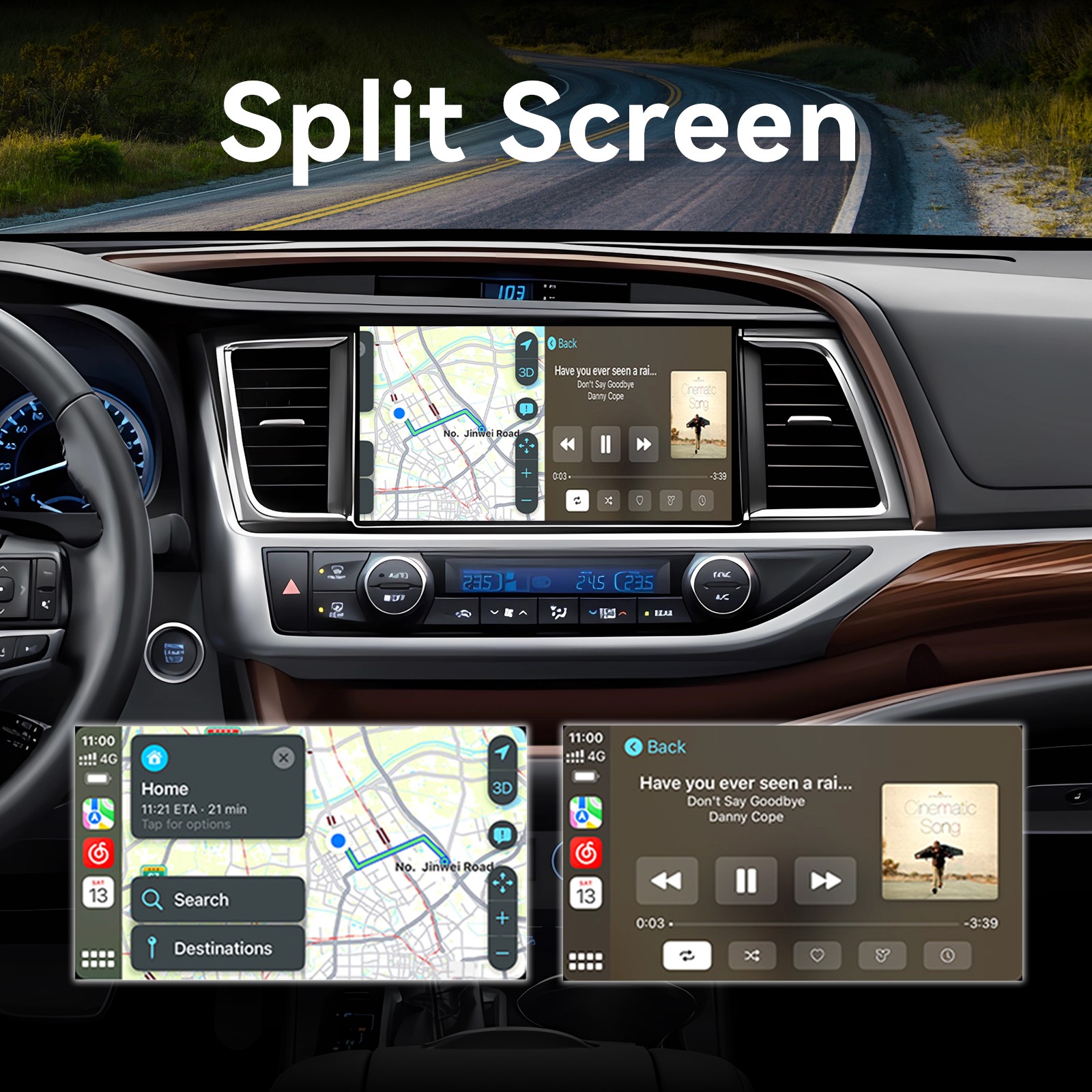 2 In1 Wireless Carplay&Android Auto Adapter Wired To Wireless Carpay