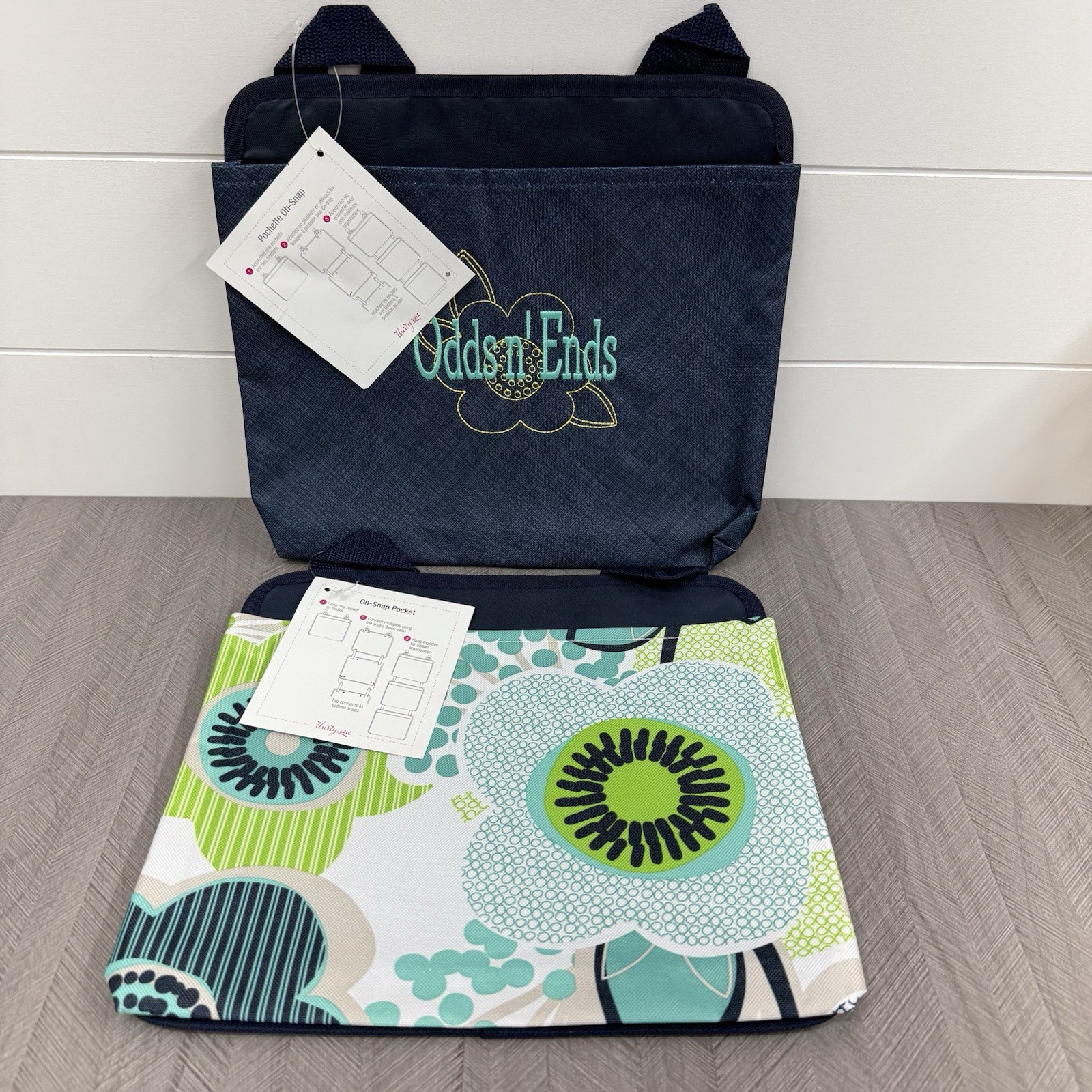 Thirty-One Oh-Snap Pocket Hanging Organizing Pouch Lot Of 2 Floral