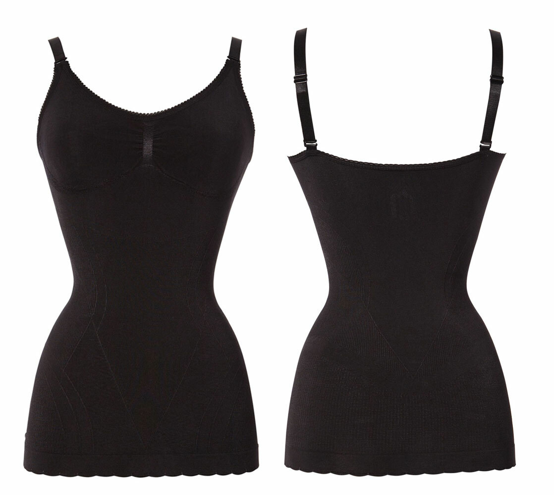The Covet Collection Queen Of The Crop Camisole Body Shaper Clincher Onyx Small