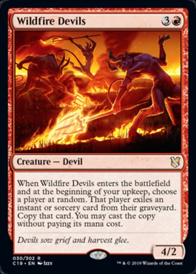 x1 Wildfire Devils R MTG Commander 2019 M/NM, English