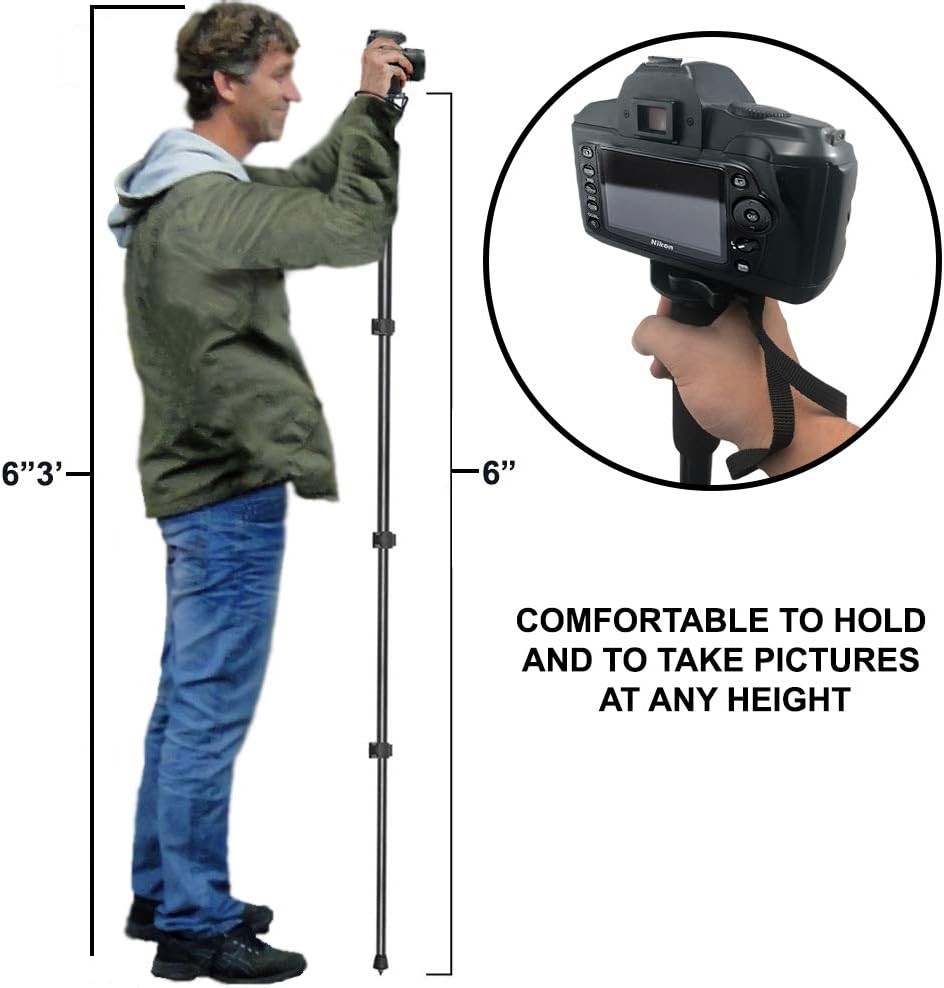 72" Monopod with Quick Release for DSLR Cameras/Camcorders