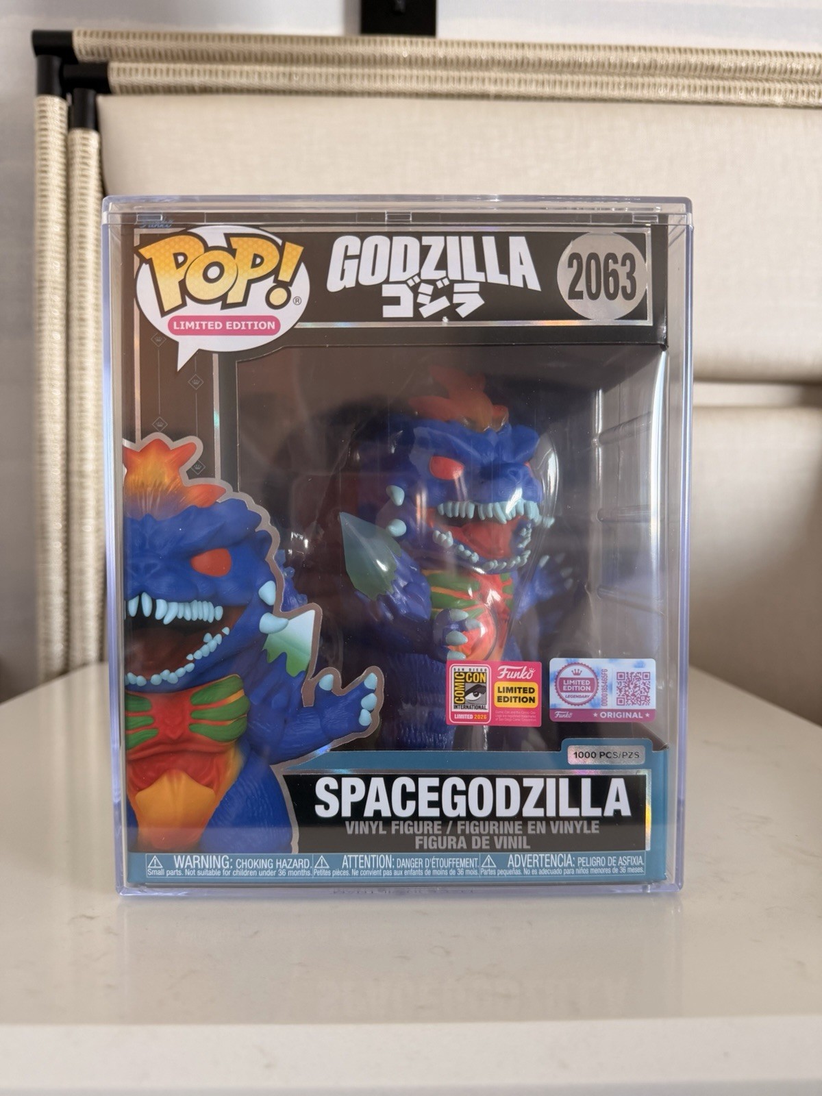 Funko Pop! Space Godzilla Legenday LE SHOW ONLY SDCC 2026 CON STICKER IN HAND