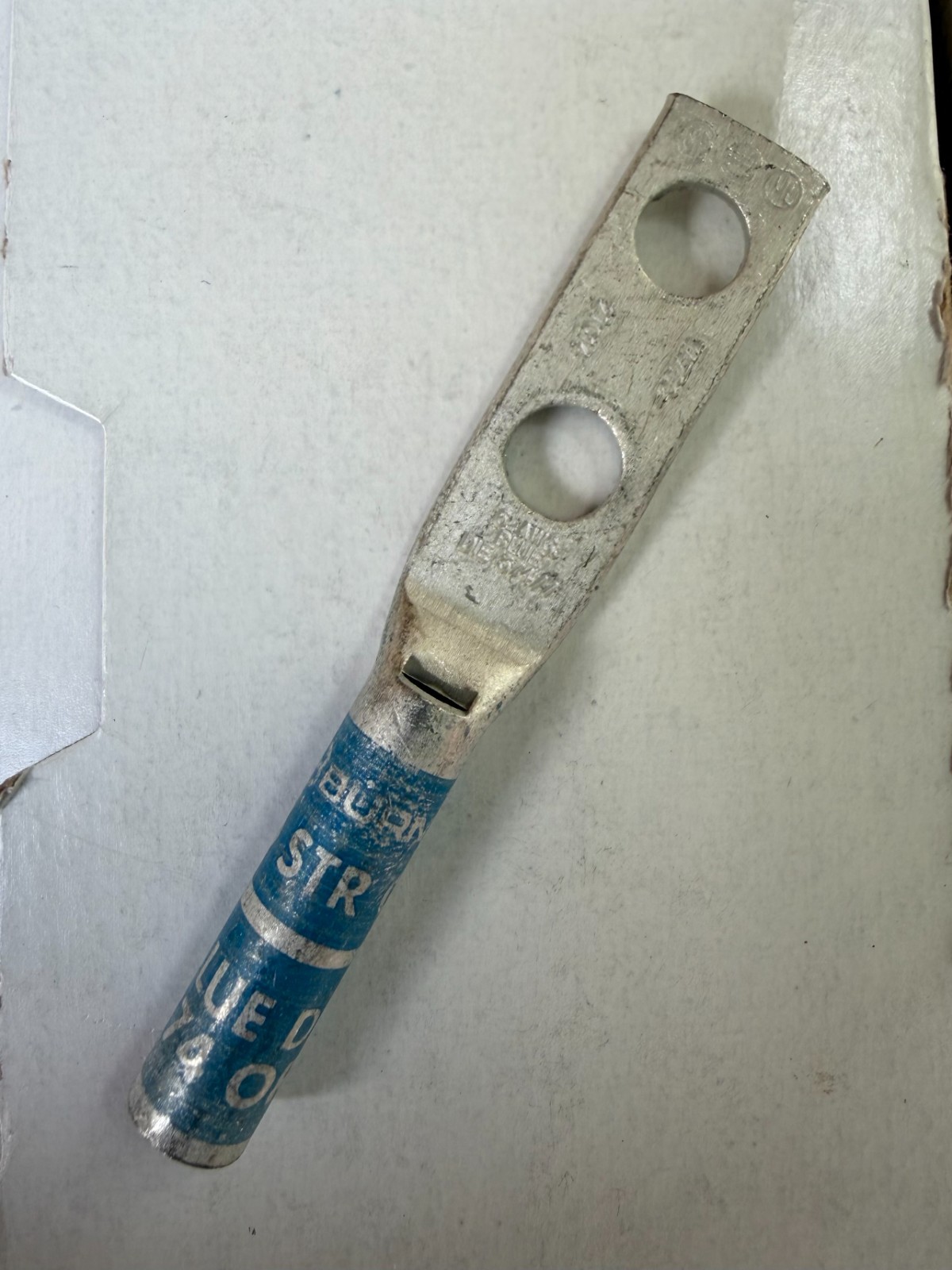 Lug #6 AWG, 2-Hole, 1/4" Stud, 5/8" Spacing, IW, Blue YAZ6C2TC14 ***QTY 50***