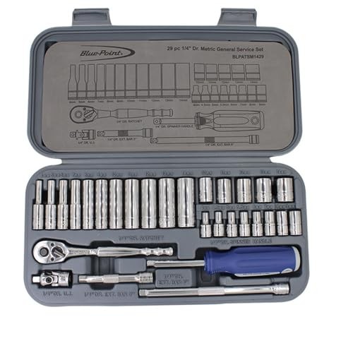 Blue point 29pcs 1/4Dr. Socket Set 6 Point BLPATSM1429