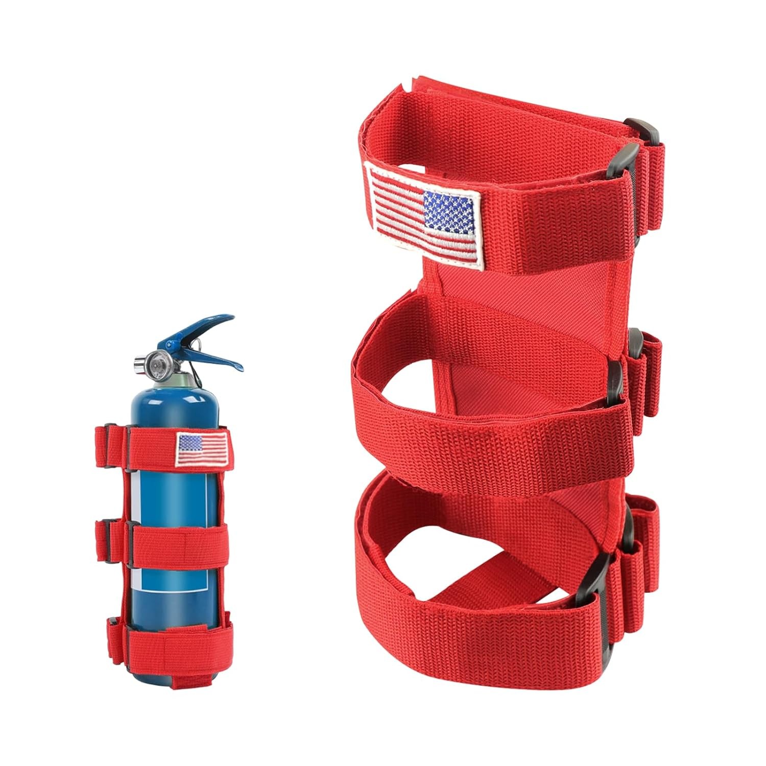 Fire Extinguisher Holder Roll Bar Mount Adjustable Bracket Strap Vehicle Car