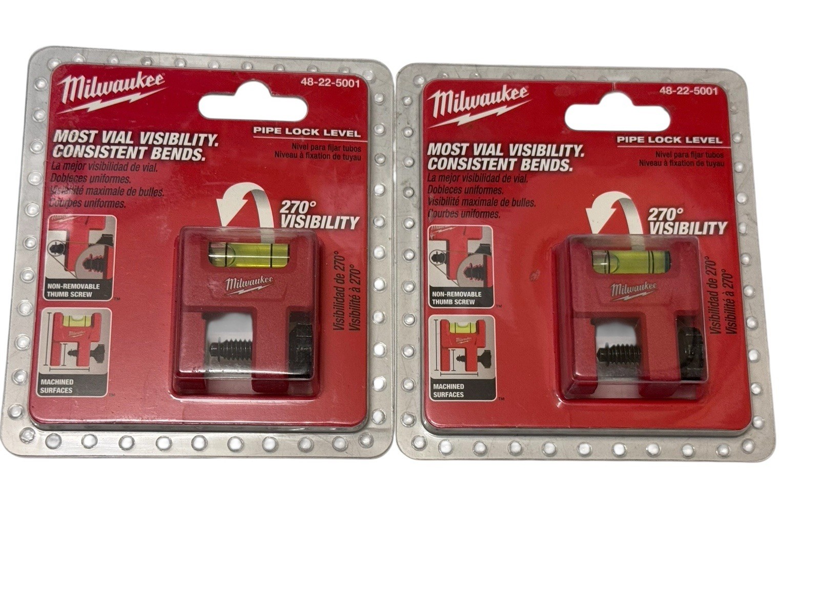 Milwaukee 48-22-5001 Pipe Lock Level Lots Of Two (2)