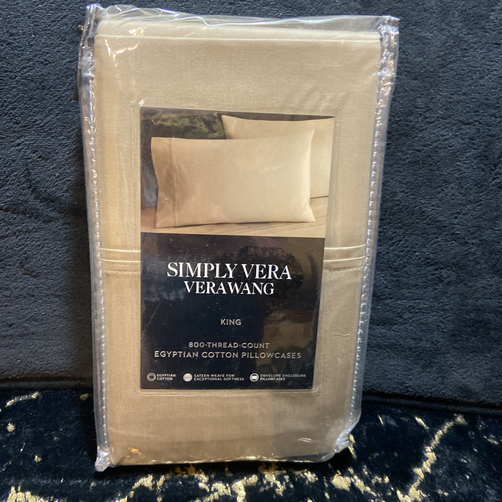 Simply Vera Wang 800 Thread Egyptian Count King Pillowcase Set. Nomad