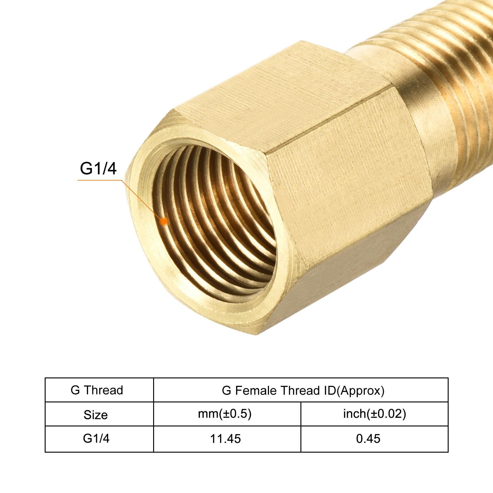 Brass Pipe Fitting G1/4 Adapter 35mm Extension Connector Hex Coupling