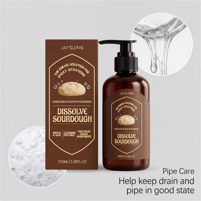 Dough Cleaner Soap for Sourdough, Enzyme Powered Dissolve Cleaning for Kitchen