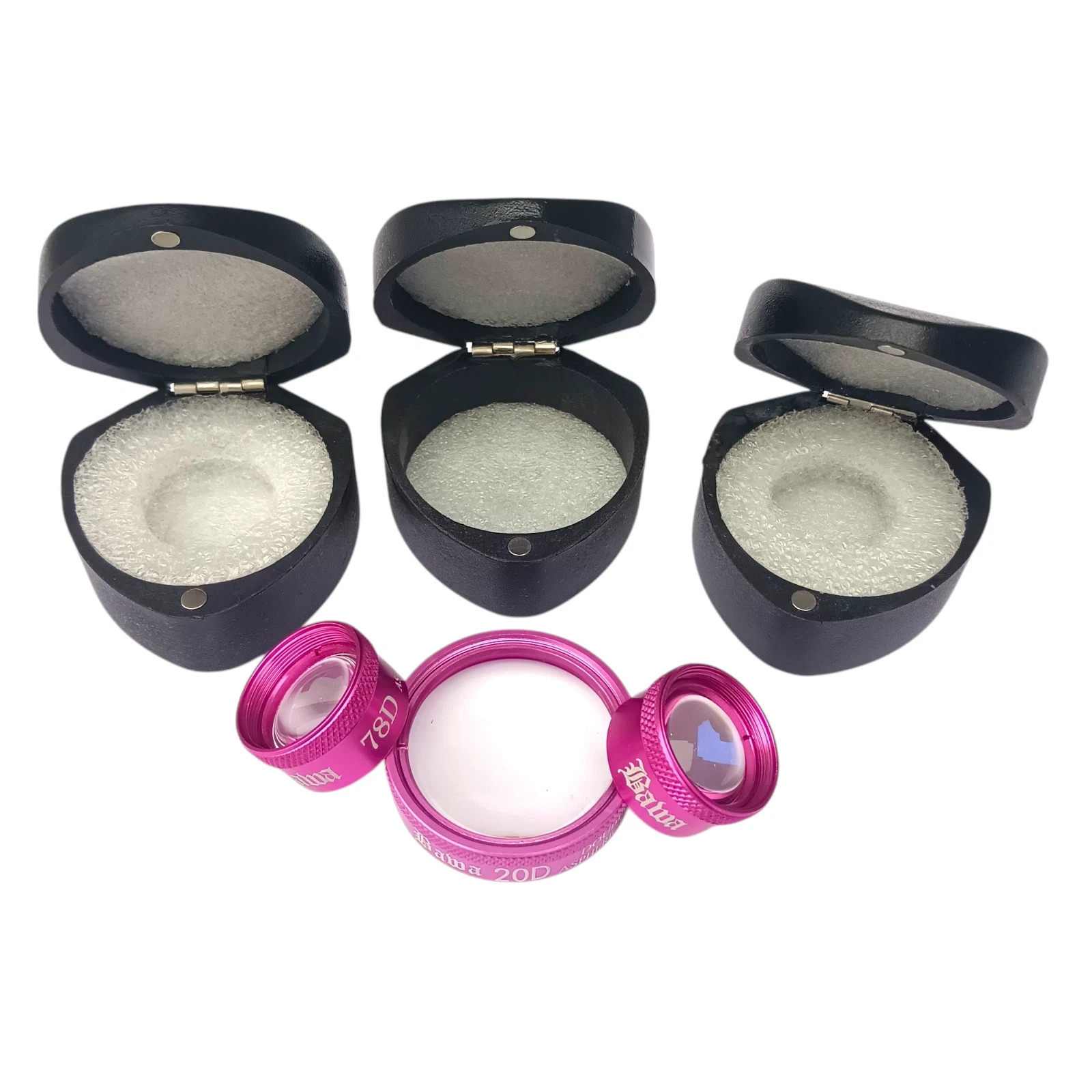 Combo Pink 20D 78D & 90D Double Aspheric Lens For Eye Clinic & Hospital Use
