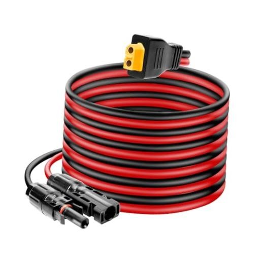 Solar Panel Connector to XT60 Connector Cable 10FT, 10AWG Solar to XT60 10 FT