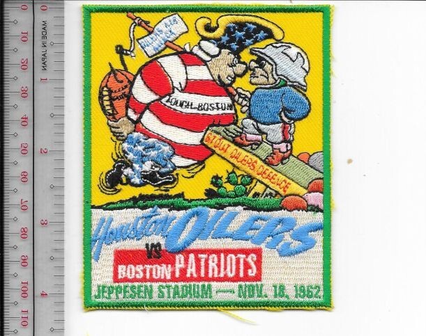 Football Houston Oilers vs Boston Patriots AFL Championship 1962 NO TARIFF