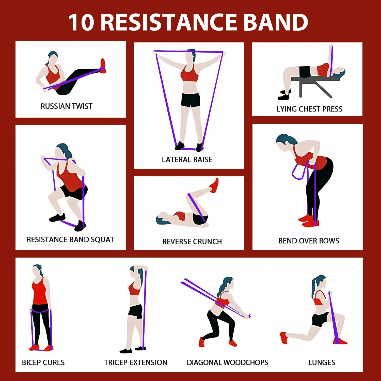 Resistance Bands, Exercise Bands Pull up Assist Bands - Workout Bands Set