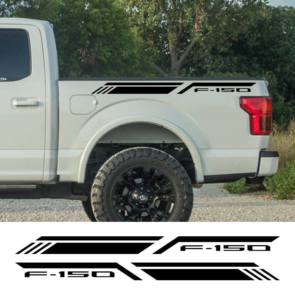 For Ford F150 Raptor Lariat Limited Pickup Bed Side Sticker Car Stripes Style De