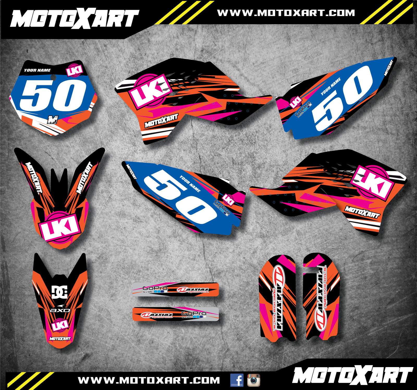 Full Graphics kit stickers decals fits KTM 50 2009 2015 custom DUKE STYLE