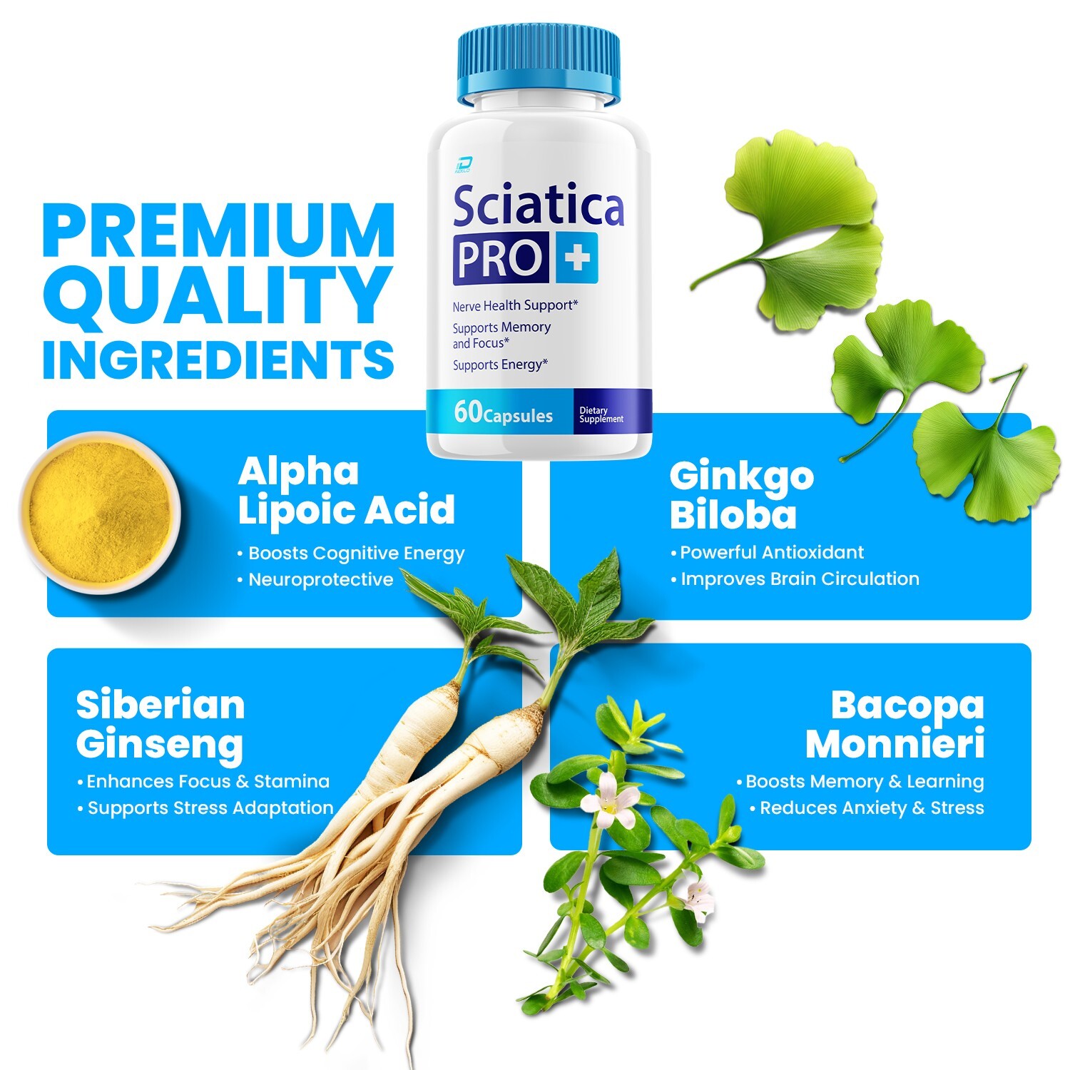 (3 Pack) Sciatica Pro Plus Supplement Capsules – Sciatica Pro+ All Natural Memo