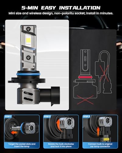9005/HB3 9006/HB4 Bulbs Combo Fog Lights, 120W 32000LM Super Bright 9005+9006