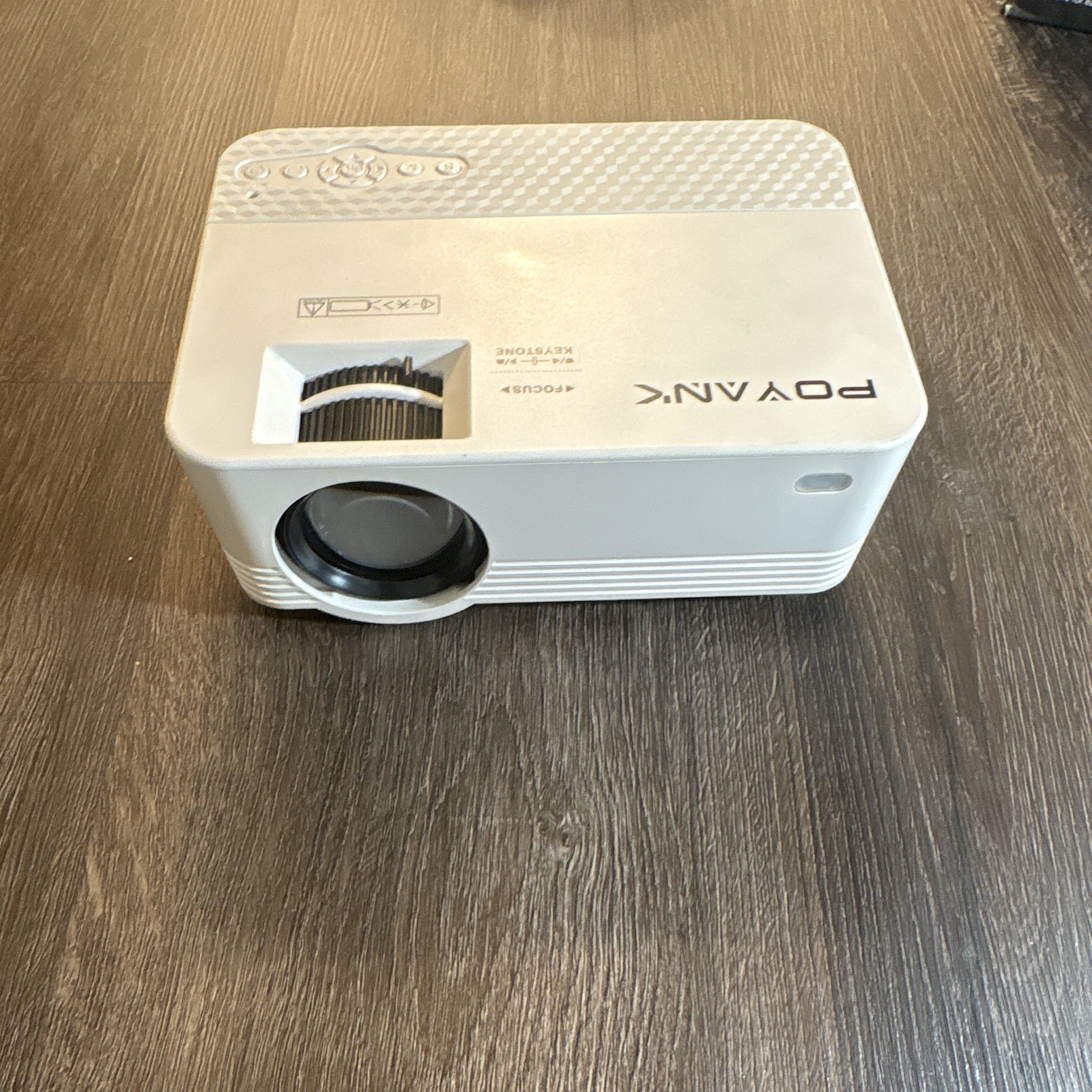 POYANK LCD Projector, White, 800x480 Native, 1080p Support, HDMI/USB/VGA/AV