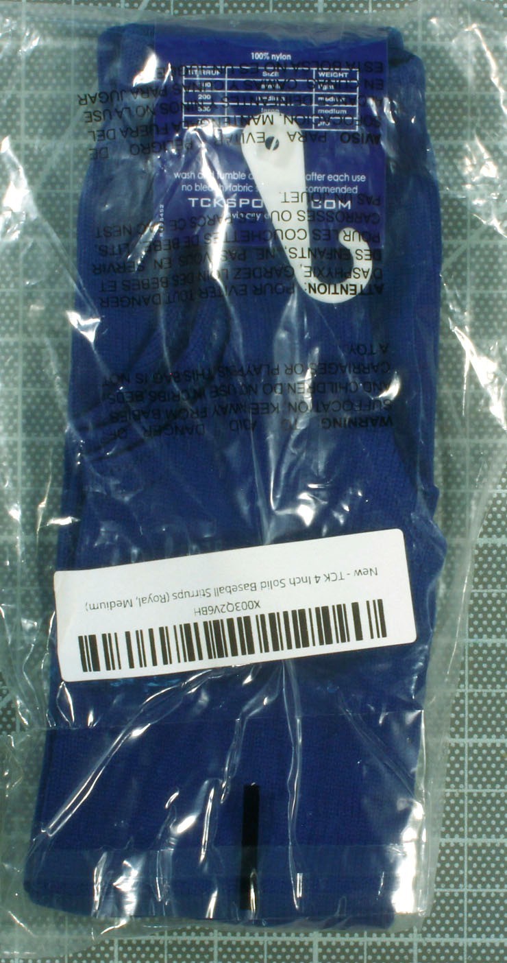 2 Pack Baseball Stirrup Socks - 4" - 200 Medium - Royal Blue
