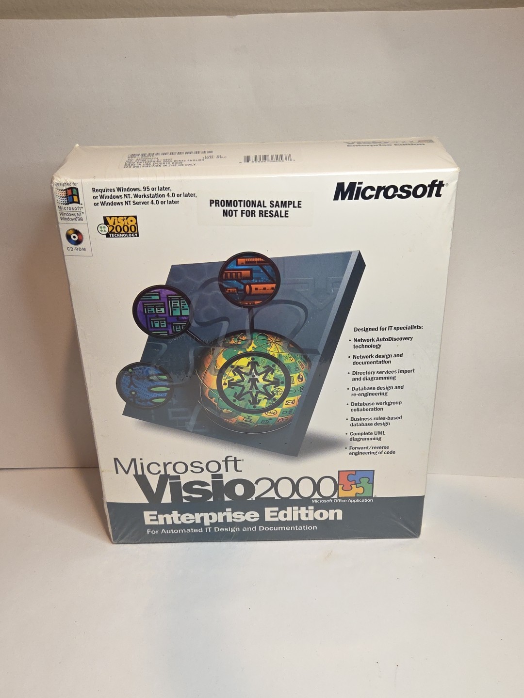 Microsoft Visio 2000 Technical Edition For Windows Factory Sealed (RARE PROMO)