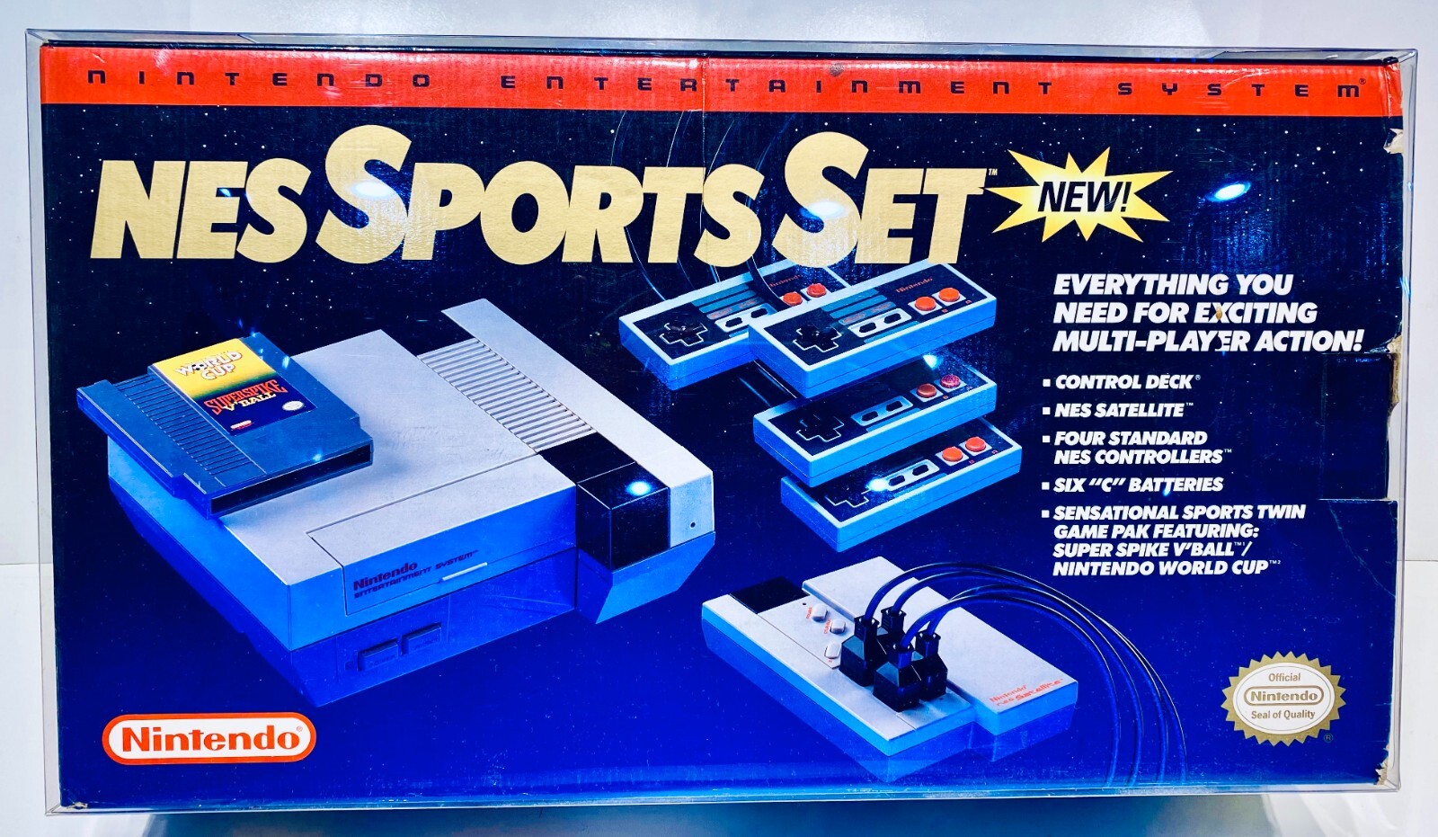 1 Console Box Protector For NES SPORTS SET Both Styles Nintendo Display Boxes