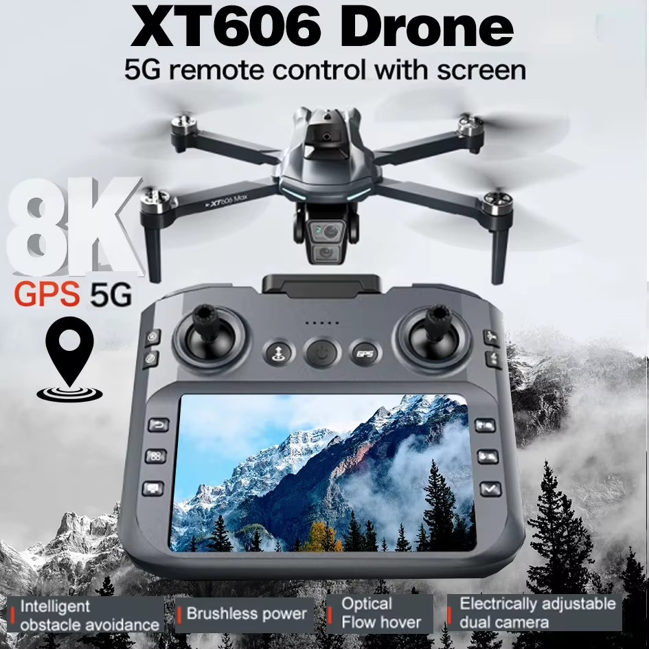 XIAOMI XT606 GPS Drone 8K HD Dual Camera 5G WiFi FPV with Obstacle Avoidance