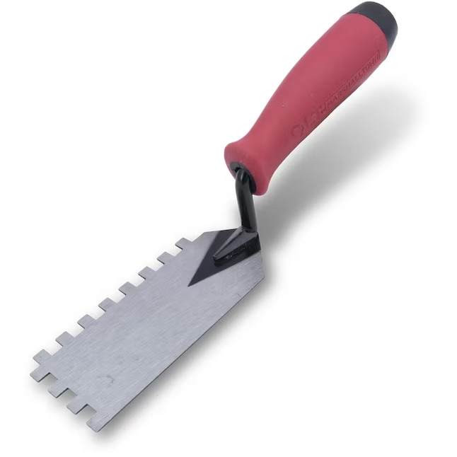 Marshalltown 1/4-in x 1/4-in x 1/4-in Ground Steel Square Notch Floor Trowel