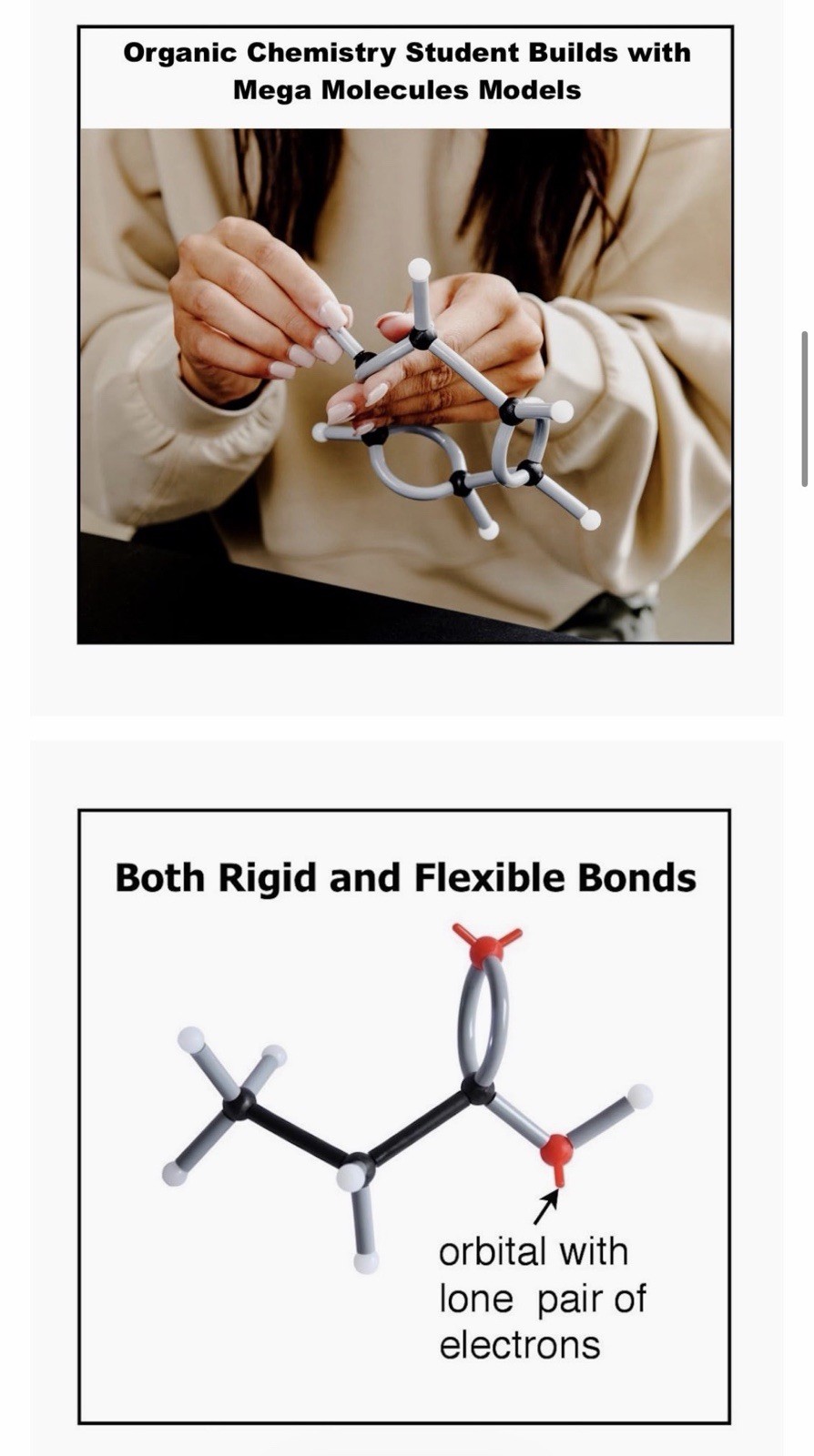 NEW Mega Molecules Organic Chemistry molecular model set AND Stencil Template