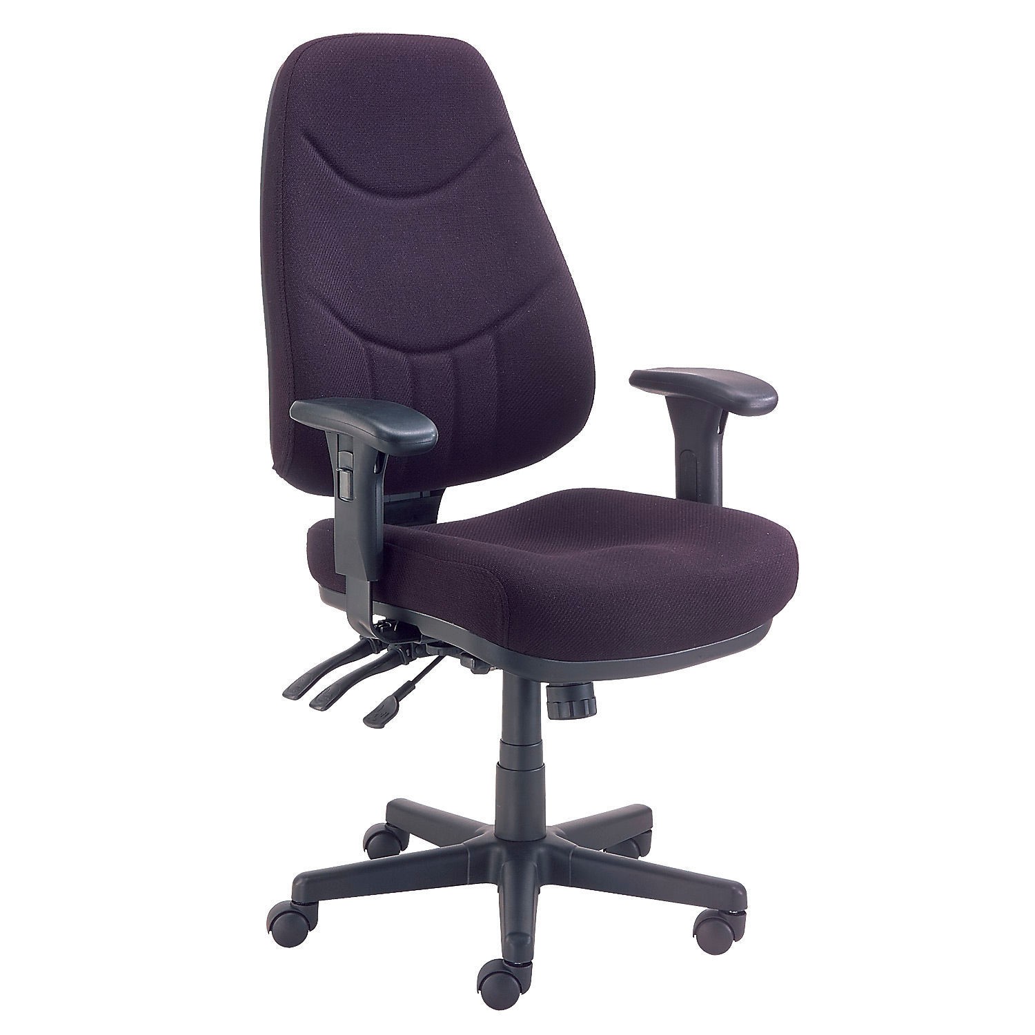 Global Industrial 8 Way Adjustable Executive Chair Fabric Black