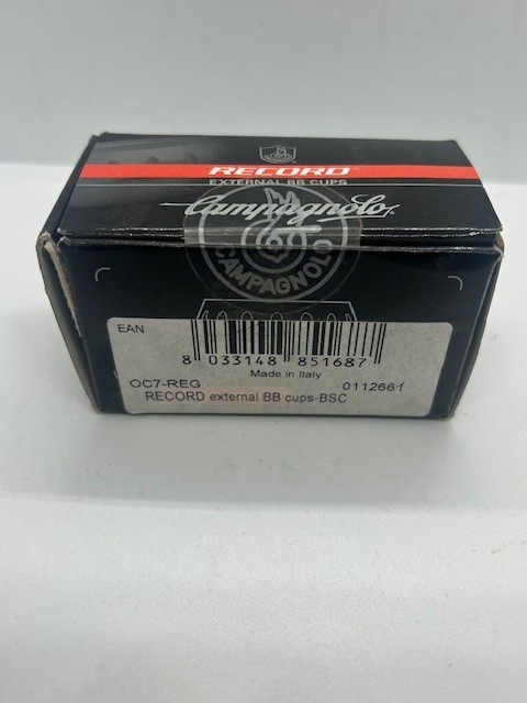 Vtg NOS Campagnolo Record External Bearing Bottom Bracket CUPS ONLY - English