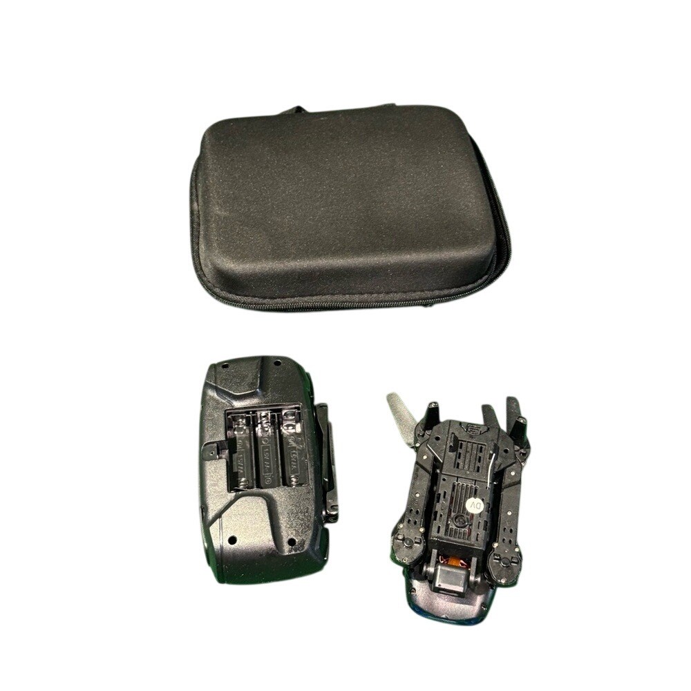 E99 Foldable RC Quadcopter Drone with Remote Control and Carrying Case Black