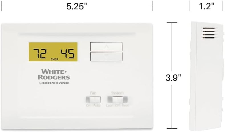 Emerson NP110 Non-Programmable Single Stage Thermostat, 4, 0.5