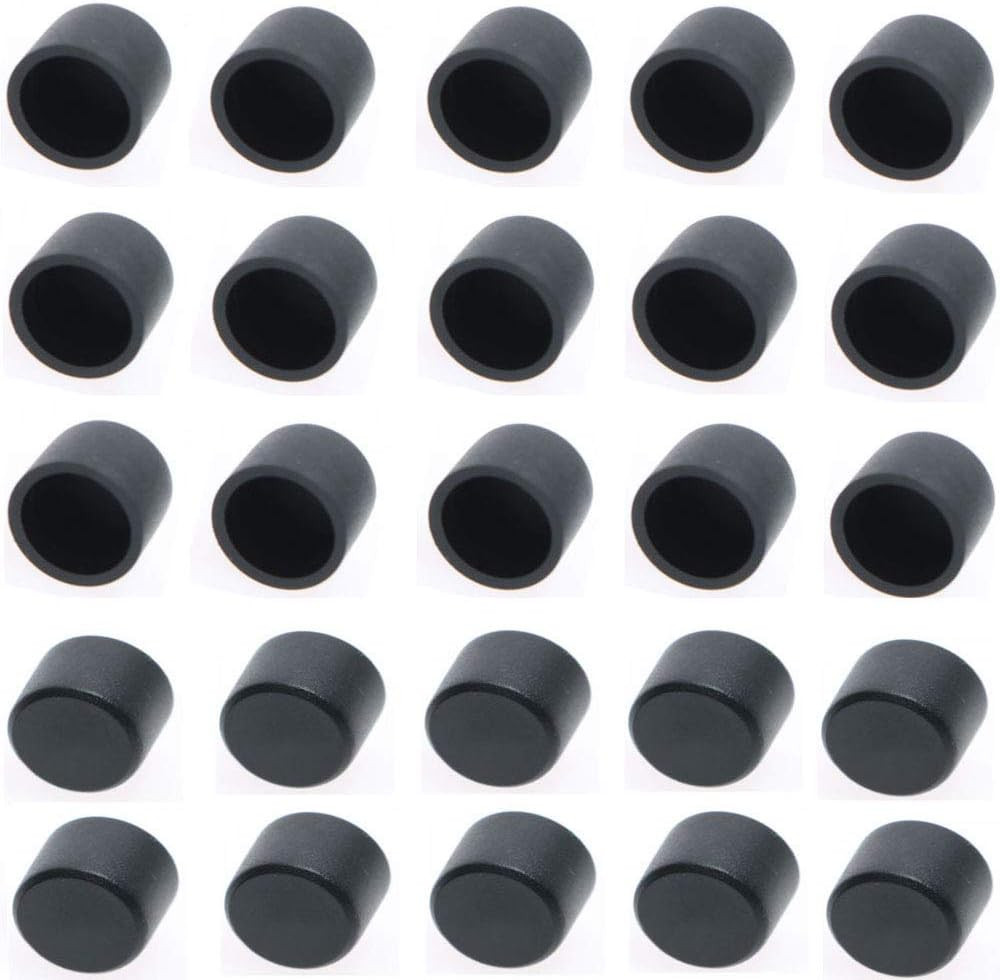 RCA Female Connector Dust Proof Cap Protector Cover 100 Pcs Black