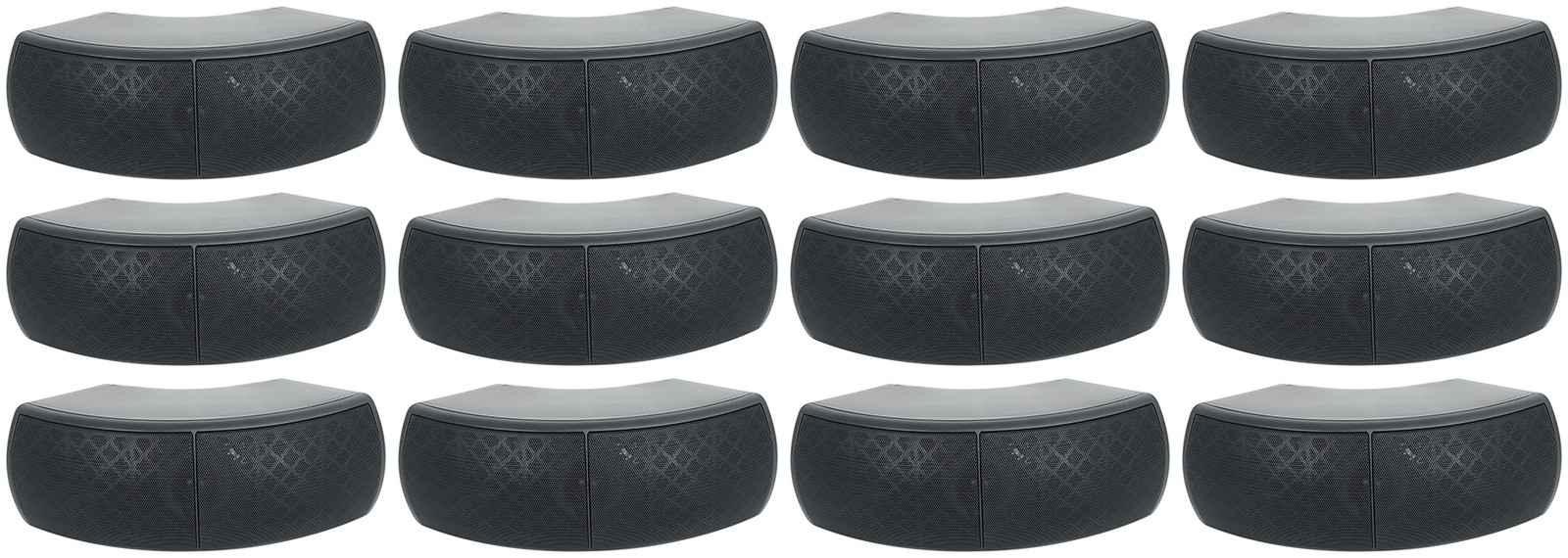 12) Rockville WET-D4 Black Indoor/Outdoor Commercial/Restaurant/Bar 70V Speakers