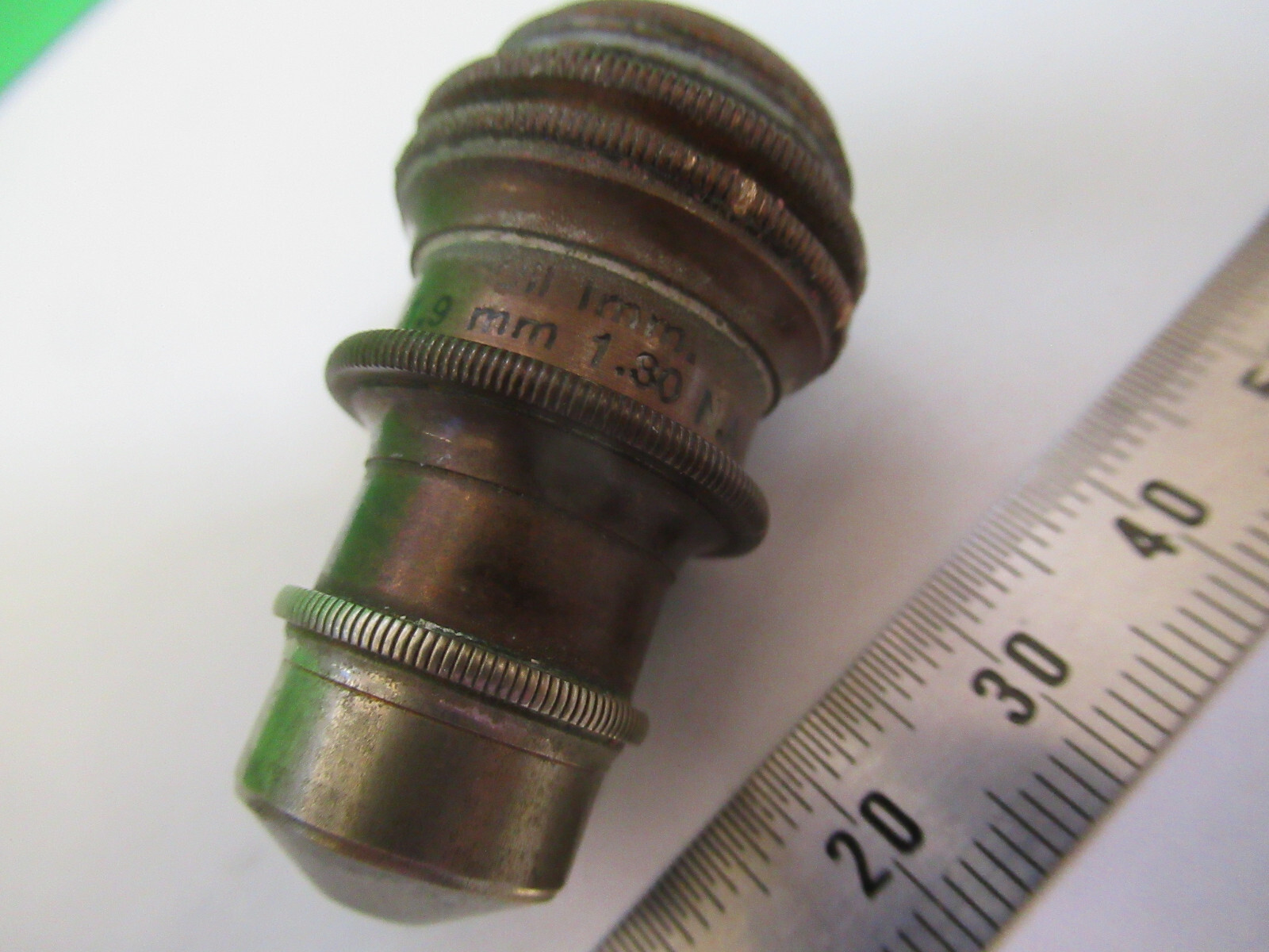 ANTIQUE BRASS OBJECTIVE BAUSCH LOMB OPTICS MICROSCOPE as pictured &z1-a-204