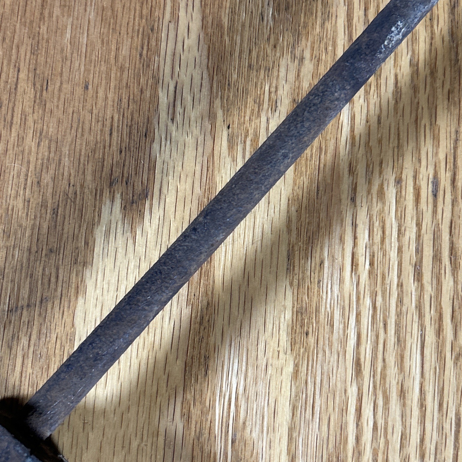 Antique Copper Soldering Iron 15.5" Long Wood Handle Blacksmith Metal Work USA