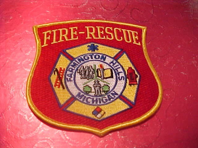 FARMINGTON HILLS MICHIGAN FIRE DEPARTMENT PATCH SHOULDER SIZE UNUSED