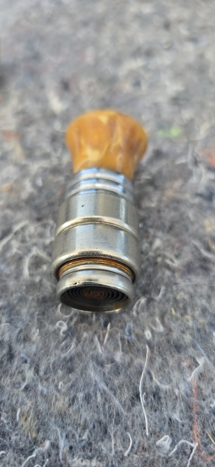 VINTAGE AMBER MARBELIZED CIGARETTE LIGHTER