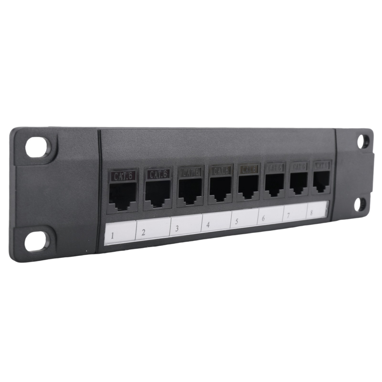 8 Port Straight-Through CAT6 Patch Panel RJ45 Cable Adapter Jack Ethernet2282