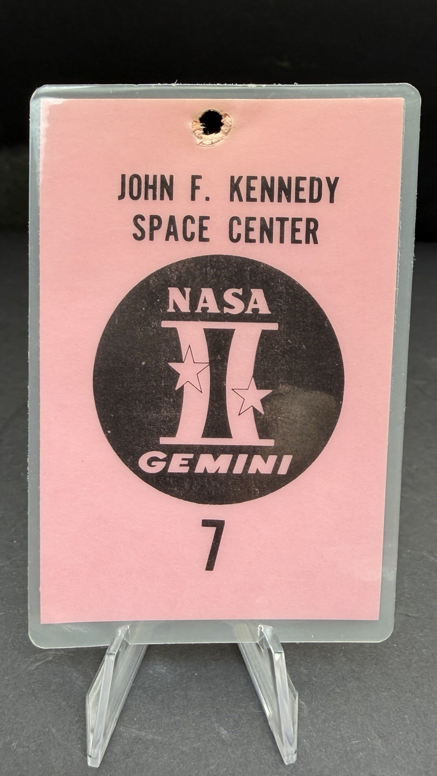 Original NASA Gemini 7 Kennedy Space Center Access Badge #7 Vintage Credential