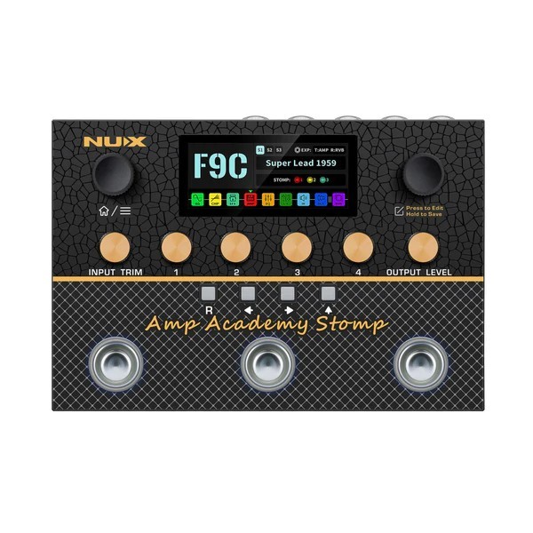 NUX Amp Academy STOMP Electric Guitar Amp Modeling Pedal, Model NMA-3AAP