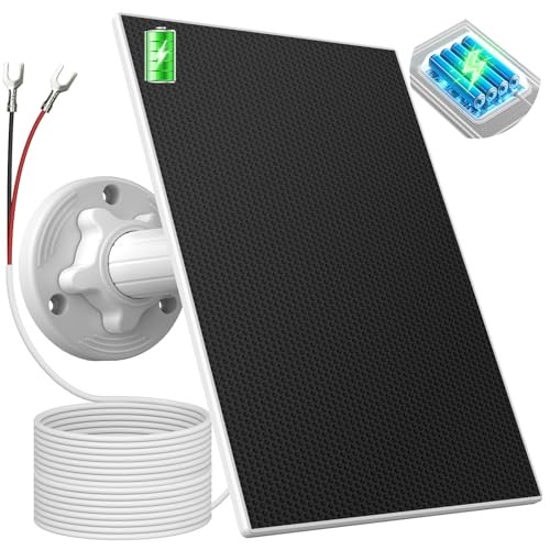 Solar Panel Charger for Ring Doorbell, Built-in 4000mAh Battery for White