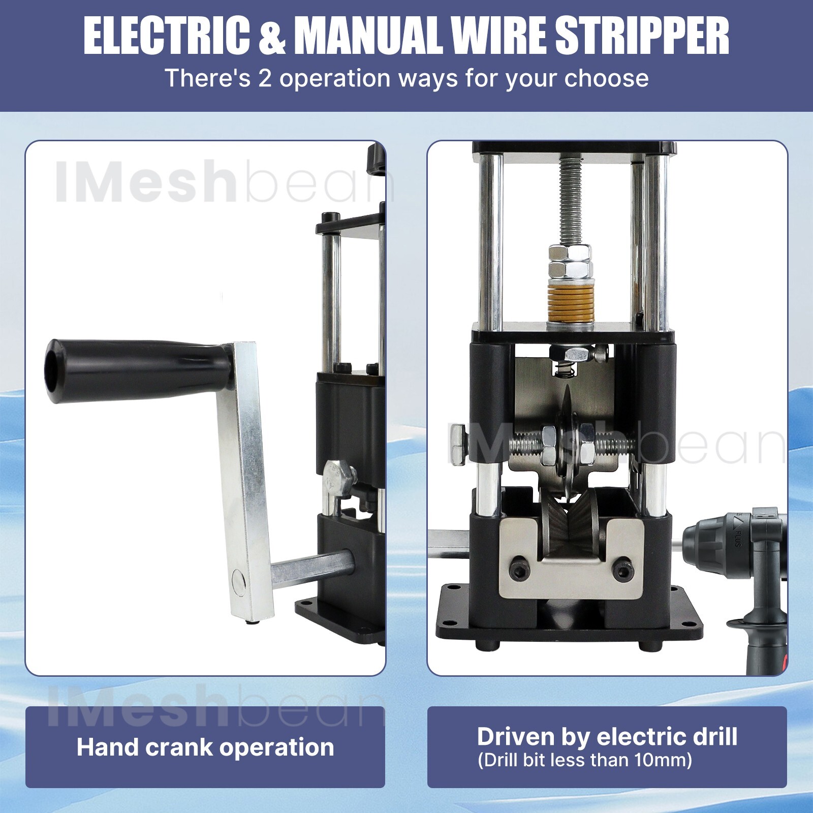 Electric & Manual Wire Stripping Machine Cable Cutter Copper Peeling Stripper US