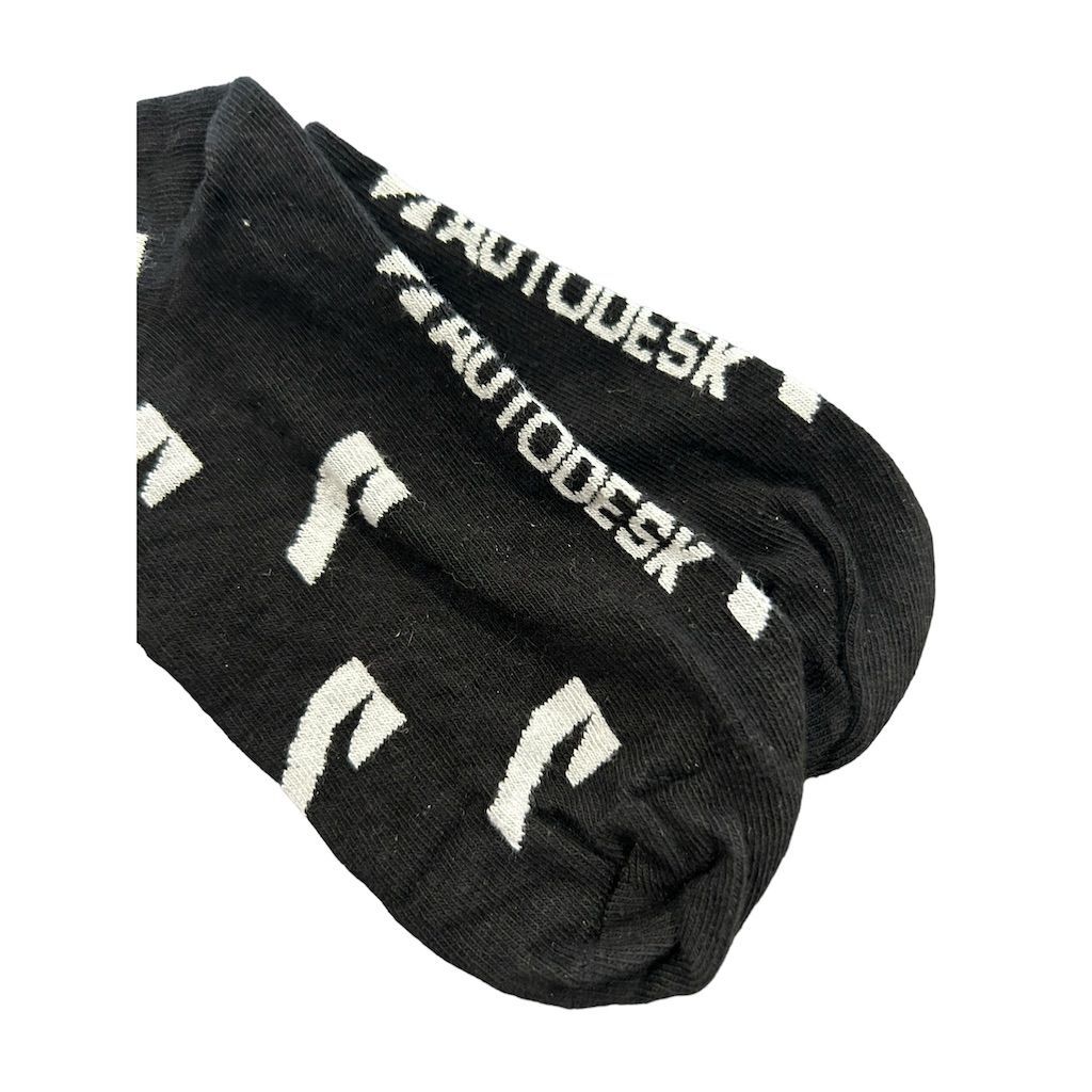 Socks! Sustainable Black Patterned Crew Socks Unisex One Size 2 Piece Set