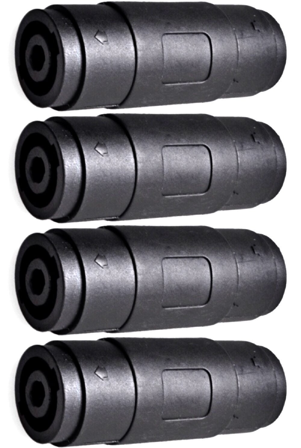 CESS 4-Pole Speakon Compatible 4-Pin Female to Female,4-Pack,#08, Black