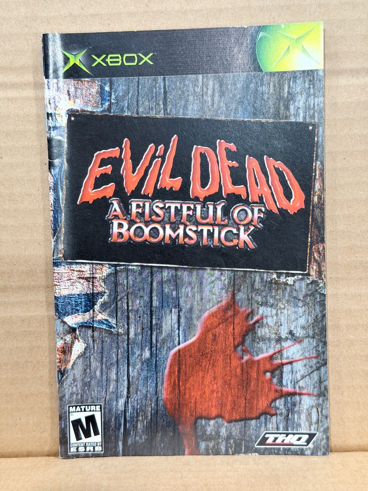 Evil Dead A Fist Full Of Boomstick Microsoft Xbox  Game Manual Booklet Only