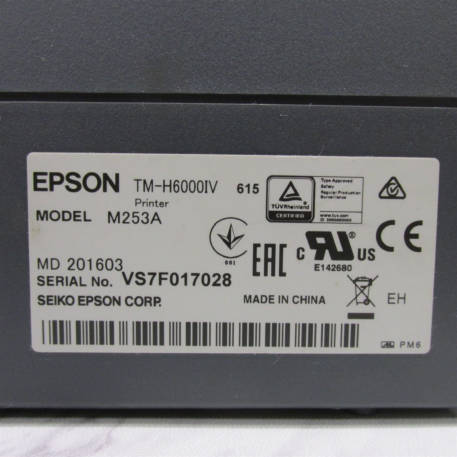 6 LOT - Epson TM-H6000IV Multifunction POS Receipt Printer M253A Powered USB