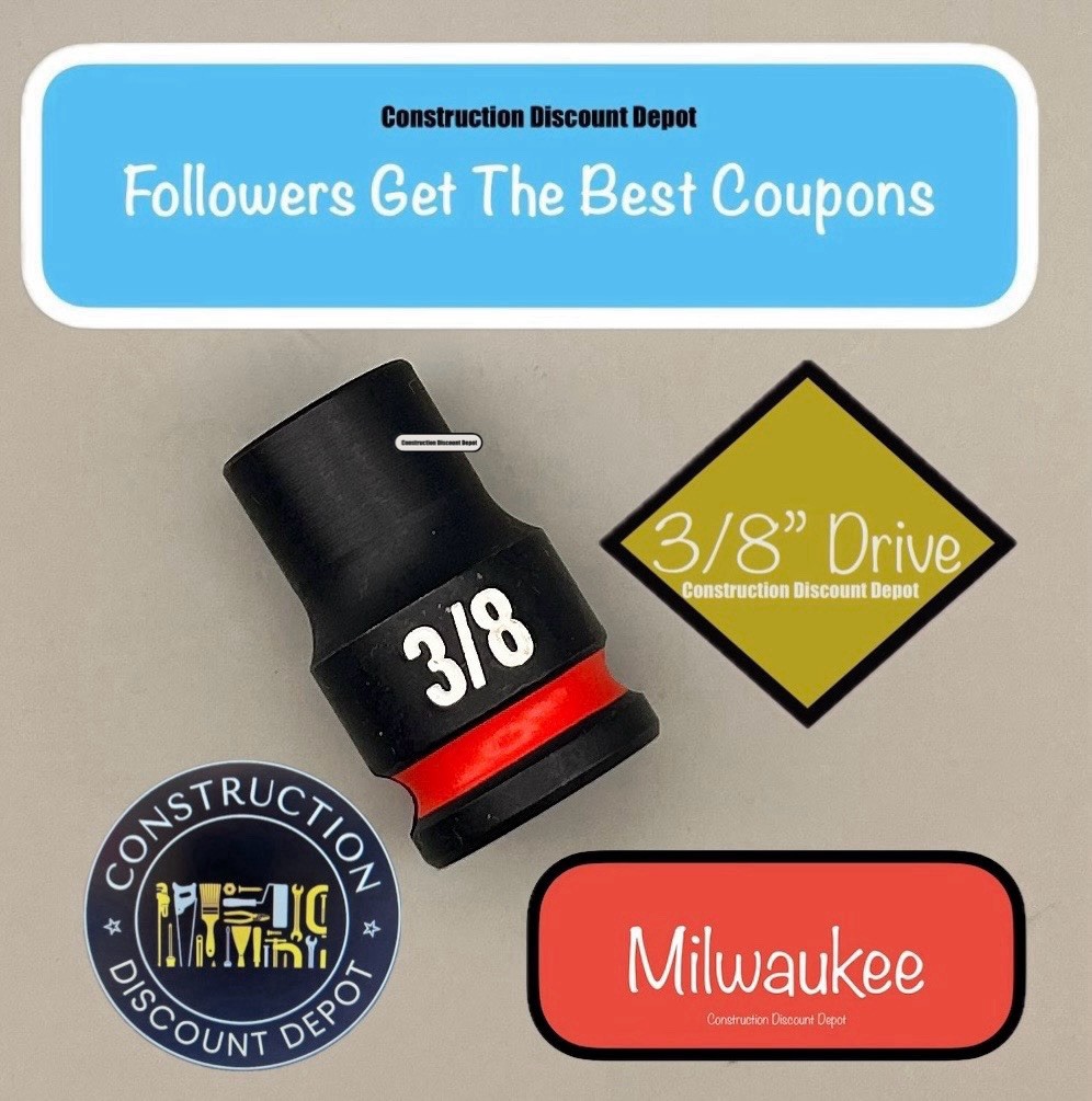 Milwaukee 49-66-6104 SHOCKWAVE Impact 3/8" Drive 3/8 In Standard 6 Point Socket